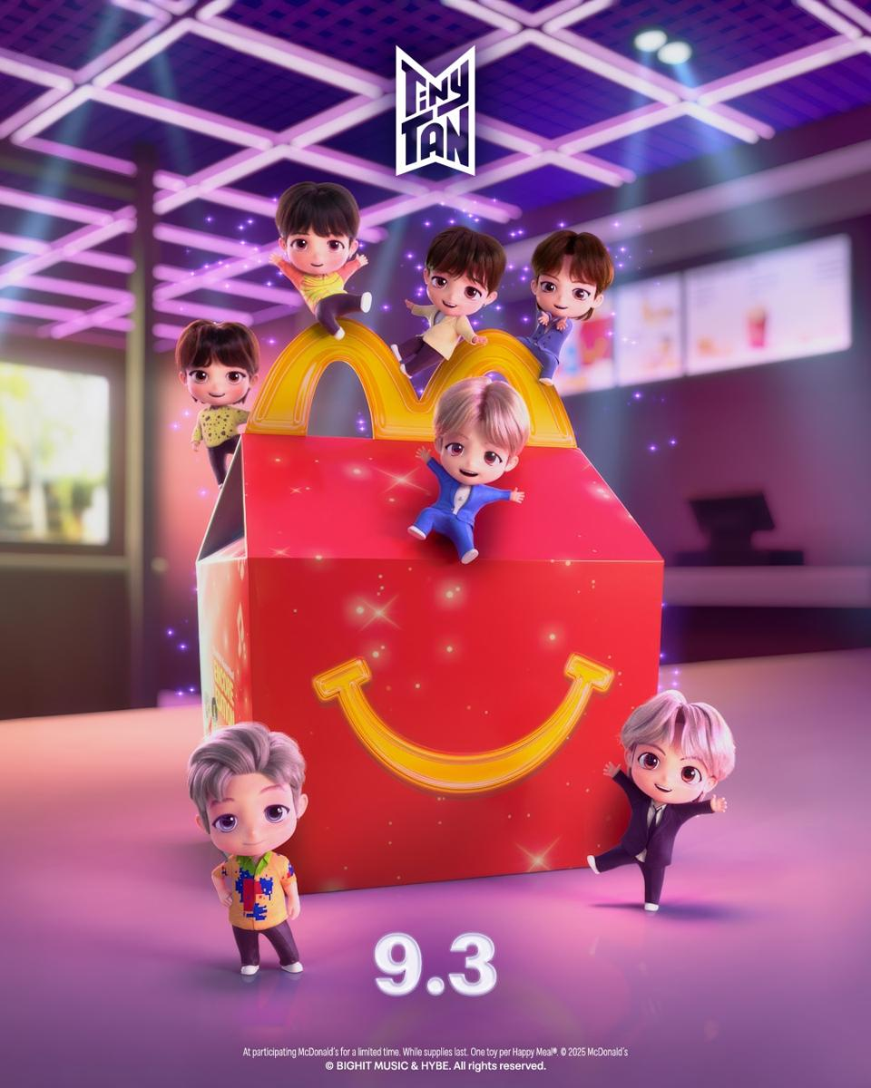 Мировая премьера: McDonald’s выпускает игрушки BTS TinyTAN в Happy Meal