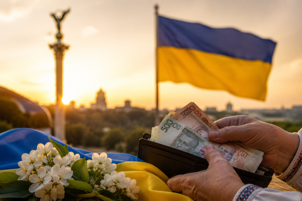 Выплаты ко Дню Независимости 2026: кто получит от 450 до 3100 гривен в августе