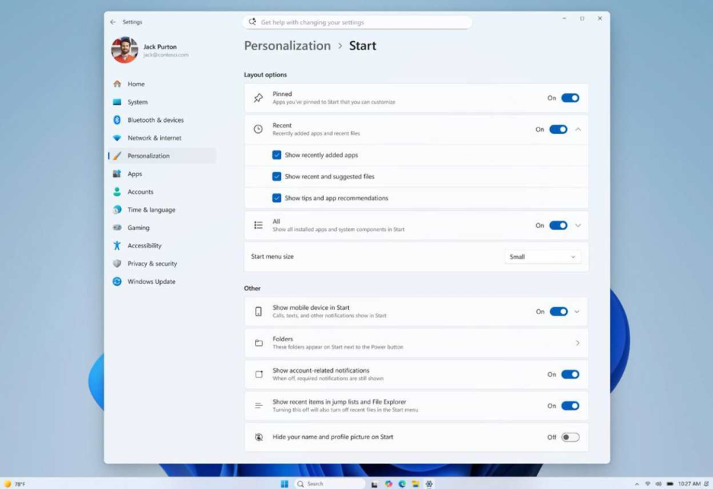 Windows 11 получила KB5120998: новые функции панели задач, «Пуска» и поиска