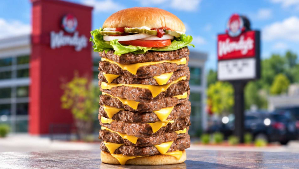 T-Rex Burger вернулся в Wendy’s: сколько стоит бургер с 9 котлетами и как пройти челлендж